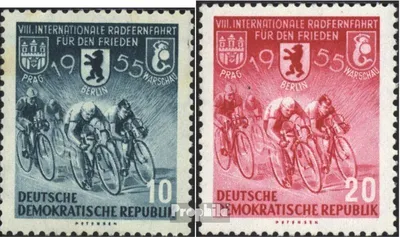 Produktbild von Briefmarken DDR 1955 Mi 470-471 (kompl.Ausg.) FDC Internationale Radfernfahrt für den Frieden