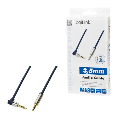 Zdjęcie produktu dla LogiLink 3.5mm - 3.5mm 1m, 3.5mm, Męska, 3.5mm, Męska, 1 m, Niebieski