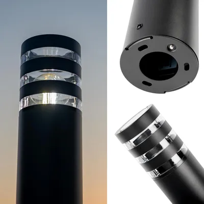 Produktbild von LUMILED Wegeleuchte Außen Pollerleuchte 80cm IP54 E27 Fassung max 13W Außenstehleuchte Stehlampe Außenleuchte Außenbeleuchtung Gartenleuchte Wegelampe