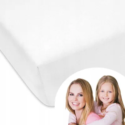 Produktbild von Designpremium Jersey Spannbettlaken 180x200 cm Weiß Baumwolle