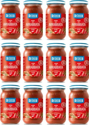 Produktbild von 12x De Cecco Sugo all'Arrabbiata con Peperoncino di Calabria Sauce mit Kalabrische Chili 100% italienische Tomaten 200g