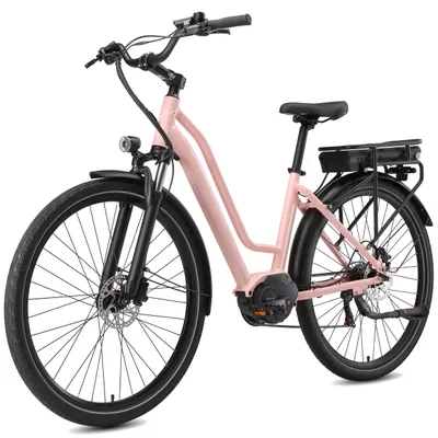 Produktbild von E-Bike Cityrad Mittelmotor 28 Zoll Cityrad E-Fahrrad Damen u. Herren Pedelec 460Wh Kettenschaltung, Mittelmotor, 460,8 Wh, (mit Batterieladegerät