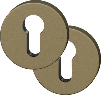 Produktbild von FSB Rosette PZ rund - Zylinderrosette 12173500010 - Lochung PZ, Aluminium mittelbronze - 1 Paar