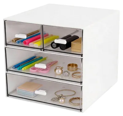 Productafbeelding van Stapelbare kunststof theebox-organizer