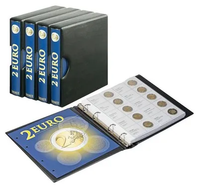 Produktbild von Lindner S1118-SET Vordruckalbum 2 Euro-Gedenkmünzen Band 1-4 (chronologisch) inkl. Schutzkassette - SONDEREDITION