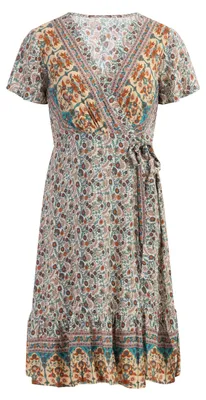 Produktbild von Gaya damen kleid - wollweiss mehrfarbig, M