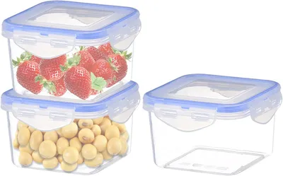 Zdjęcie produktu dla Pojemnik na żywność 800 ml, tworzywo sztuczne, bez BPA, szczelny, do lodówki