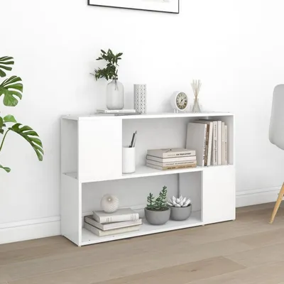 Immagine prodotto di Libreria a 2 ripiani, colore bianco, dimensioni 100 x 24 x 63 cm
