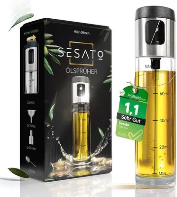 Produktbild von Ölvernebler aus Glas und Edelstahl, hygienisch