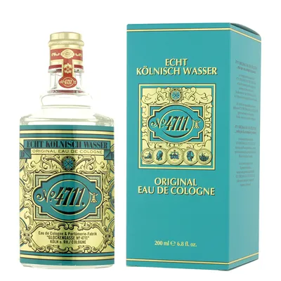 A bottle of 4711 Original Eau de Cologne and its packaging are displayed against a white background.