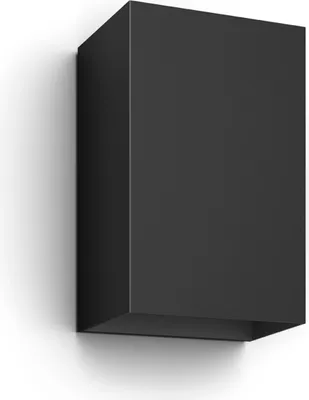 Produktbild von Philips Hue White and Color ambiance Resonate Outdoor Wandleuchte schwarz, Wandbeleuchtung für den Außenbereich, Bluetooth/Zigbee, Schwarz, LED, Metall, Nicht austauschbare(s) Leuchtmittel