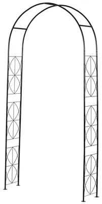 Produktbild von Torbogen, Rankgitter, Pflanzbogen, Rankhilfe, Garten, Bogendach, Metall, Schwarz, 114 X 30 X 230 Cm