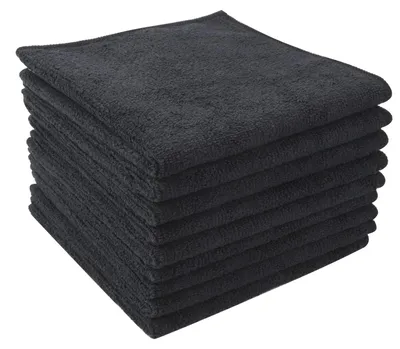 Image de Lot de 9 chiffons de nettoyage en microfibre - Chiffons de cuisine réutilisables