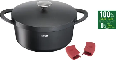 Produktbild von Tefal Trattoria Schmortopf mit Gussdeckel, 24 cm, Aluguss, E21846