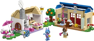 Productafbeelding van LEGO Animal Crossing: Nooks Winkel en Sophies Huis set, creatief speelgoed voor kinderen met 2 minifiguren uit de videospelserie, cadeau voor meisjes en jongens vanaf 7 jaar, artikelnummer 77050