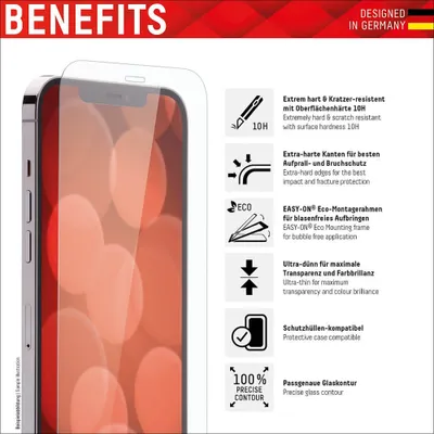 Obrázek produktu pro Displex 01711, Apple, iPhone 14 Pro, Aplikace nasucho, Nárazuvzdorné, Odolné proti poškrábání, Prachuodolný, Průhledná, 1 kusů