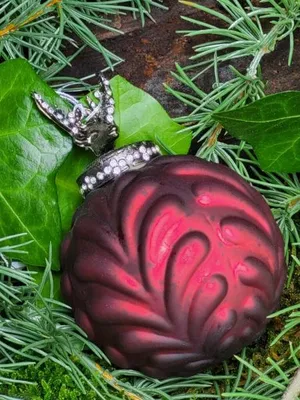Produktbild von Weihnachtskugel Vitreous mit Hirsch, rot