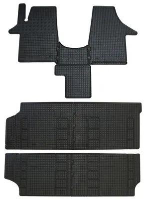 Rigum Gummi Fußmatten Set für VW T5 + VW T6, Mod. Bj. 2003-2019, schwarz