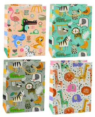 Zdjęcie produktu dla Papierowa torba na prezenty ze zwierzętami Safari 23 x 18 x 10,5 cm
