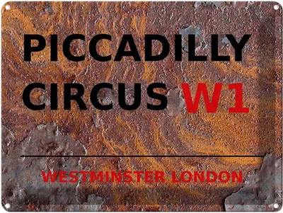 Produktbild von vianmo Blechschild 30x40 cm London Westminster Piccadilly Circus W1