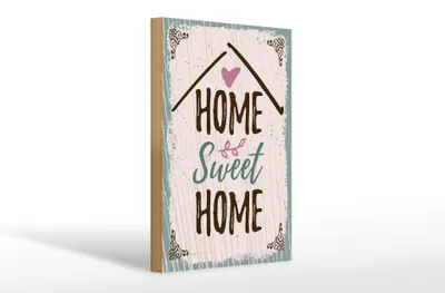Produktbild von Holzschild Spruch Home sweet home 20x30cm