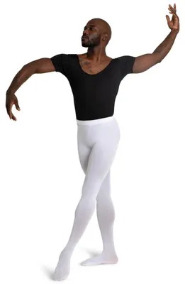 Productafbeelding van Capezio Ultra Soft™ leggings met voetstuk en elastische tailleband, wit, maat Large/X-Large