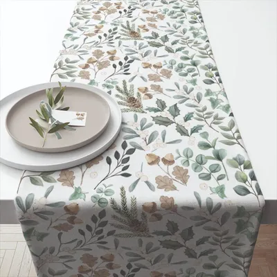 Immagine prodotto di Runner natalizio 40 x 150 cm Collezione di foglie  Foglie autunnali Foglie natalizie