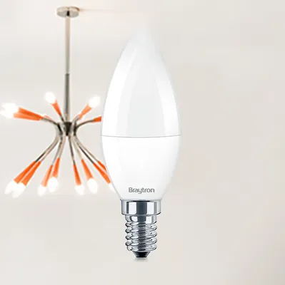 Produktbild von Braytron LED E14 Leuchtmittel 5W C37 6500K Kaltweiß Kerzenform 450 Lumen