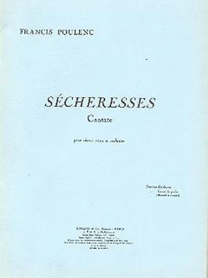 Produktbild von Sécheresses pour choeur mixte et orchestre partition de poche