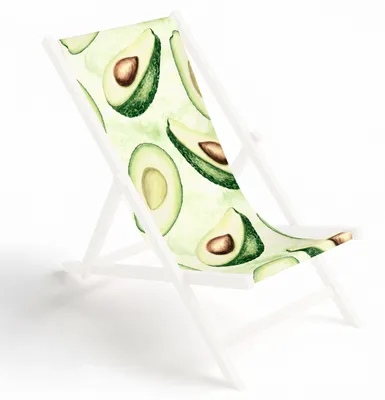 Produktbild von Ersatz-Stoffbezug Liegestuhl Polyester für Klappliegestuhl, Avocado