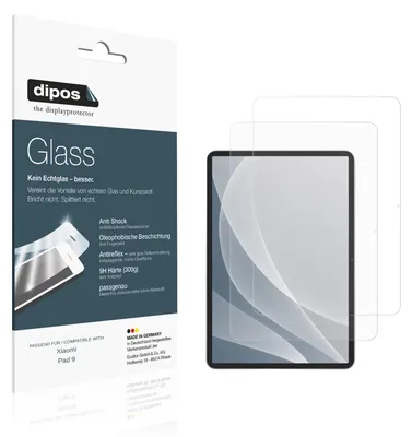 Produktbild von 2x Schutzfolie für Xiaomi Pad 9 matt - Anti-Shock 9H Folie dipos Glass Kunststoffglas