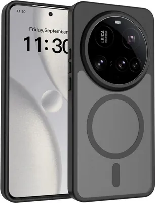 Produktbild von Magnetisch Hülle für Xiaomi 15 Ultra, Kompatibel mit MagSafe, Transluzente Matt Rückseite Stoßfeste Handyhülle Schwarz