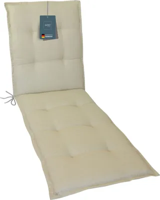 Produktbild von LILENO HOME Sonnenliege Auflage als [1er Set - Rollliege] in Beige - Gartenliegen Auflage perfekt für Strandliege - Polster Auflage für Gartenliege (190x60x6cm)