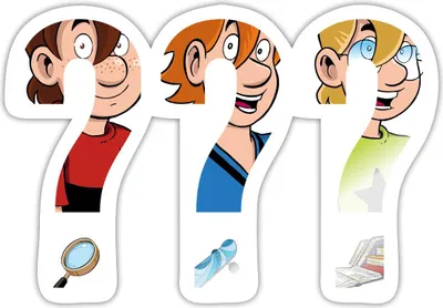 Produktbild von Spreadshirt Die Drei Fragezeichen Kids Silhouetten Sticker Aufkleber, 10 x 10 cm, Weiß glänzend