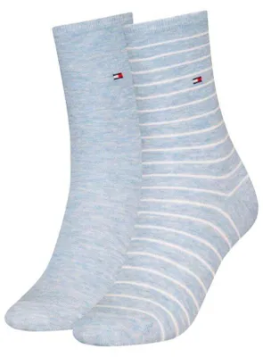 Zdjęcie produktu dla Skarpety damskie Tommy Hilfiger 100001494 niebieski 2-pack Socks 39-42 2PAK