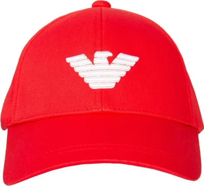 Zdjęcie produktu dla Czapka baseballowa EMPORIO ARMANI z regulowanym daszkiem z tyłu, haftowanym logo, nr katalogowy 230102 4R500 Baseball, UNICA – JEDEN ROZMIAR, 100% bawełna