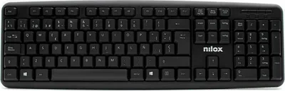Obrázek produktu pro Nilox NXKBE000002, Plná velikost (100 %), Kabel, USB, Membránový spínač, QWERTY, Černá
