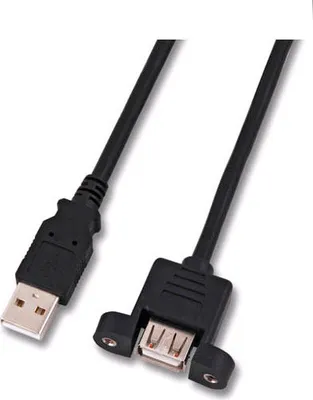 Obrázek produktu pro Microconnect USBAAF1PANEL2, 1,8 m, USB A, USB A, USB 2.0, Samec/samice, Černá