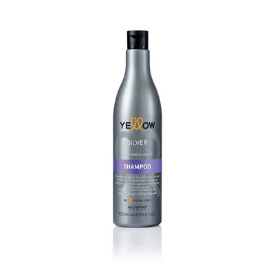 Produktbild von Alfaparf Milano Yellow Silver Shampoo neutralisierte Shampoo für platinblondes und graues Haar 500 ml