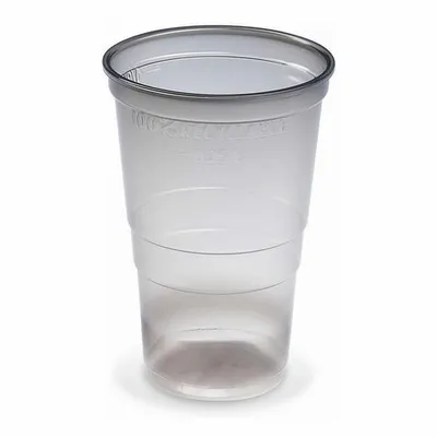 Produktbild von 184x Mehrwegbecher Pfandbecher rauch-grau transparent PP Eichstrich 0,25 l Ø 7,8 cm