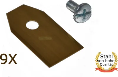 Produktbild von 9 X 3,5CM Titan Messer für Husqvarna Automower G1 G2 105 210 305 308 310 315