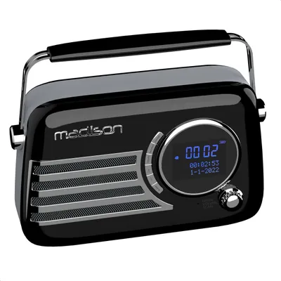 Obrázok produktu pre Retro-rádio MADISON FREESOUND-VR40BK-DAB Bluetooth DAB FM schwarz