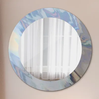 Produktbild von Kosmetikspiegel Spiegel - Flurspiegel - Spiegel mit Modischem Print – Dekospiegel - Holographisch Textur - Runder: Ø60 cm