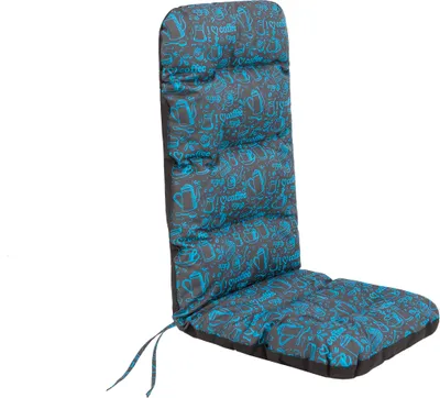 Produktbild von Gartenstuhl-Auflage 123×48 cm – mit Kopfteil, wetterfest, 7 cm dick, mit Befestigung, für Liegestuhl & Balkonstuhl | Pillowprim