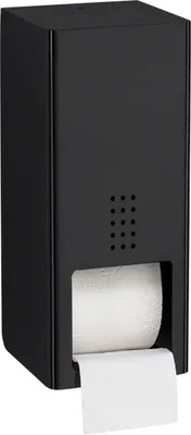 Premium WC-Rollenhalter doppelt mit Automatik Schwarz Edelstahl DP-305