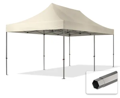 Produktbild von TOOLPORT 3x6m Stahl Faltpavillon, ohne Seitenteile, creme