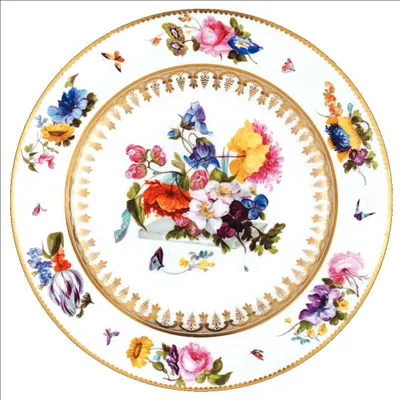 Imagen del producto de Meander Dekoteller, metal, color blanco, diámetro 26 cm