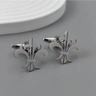 Produktbild von Leptonblaue Fleur De Lis Manschettenknöpfe