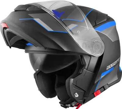 Produktbild von Bogotto V271 Delta Klapphelm, schwarz matt/blau, XS