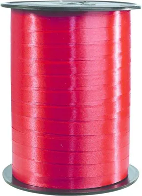 Image de Ruban cadeau rouleau lisse - 500 m x 7 mm - Projets de bricolage - Cadeaux - 1 pièce - rouge